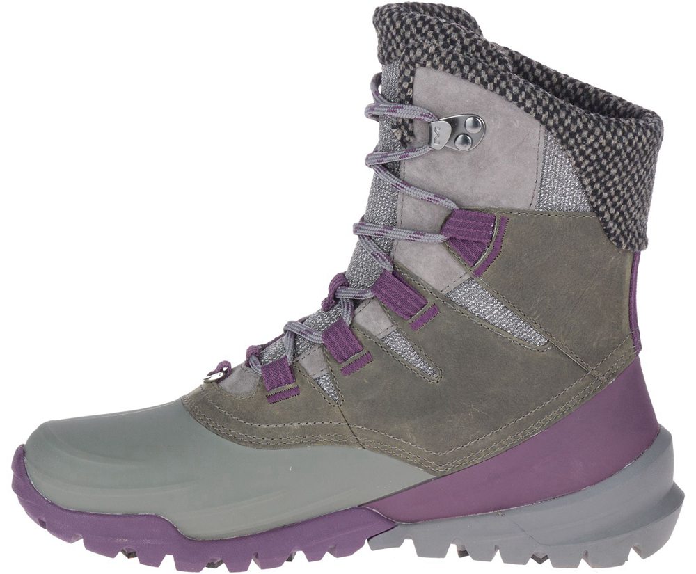 Merrell Boots Grey - Thermo Aurora 2 Mid Shell Waterproof - Womens 40PLCAHIQ